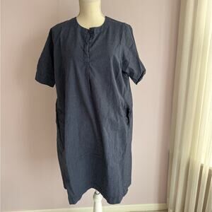 Two Danes Pinstripe Oversized Shift Dress with Pockets